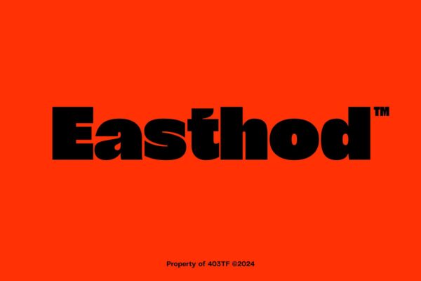 现代趣味黑体粗体logo标题排版无衬线西文英文字体403 Easthod Sans