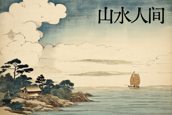 38款复古AI生成国风古风自然风光山水建筑插画插图JPG背景图片38 Ancient Background-第9388期-