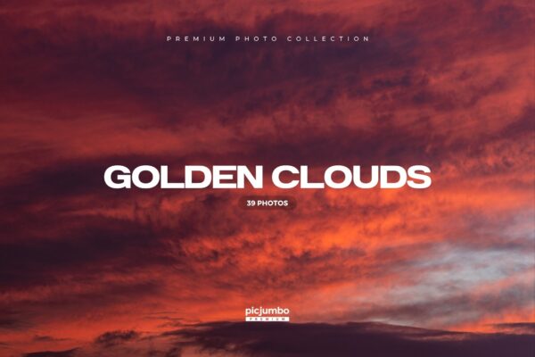 39张绝美真实天空晚霞日落云彩户外摄影JPG背景壁纸图片素材Golden Clouds-第9454期-