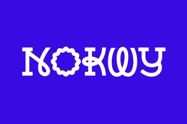 复古趣味俏皮未来主义Y2K无衬线标题排版西文英文装饰字体Nokwy | Ultra Fun Display Font