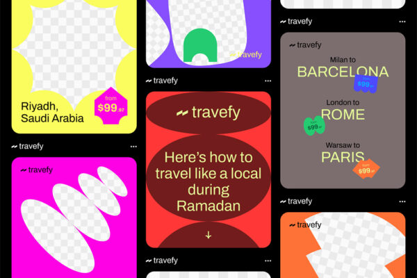 12款趣味社交媒体封面海报Figma模板Travefy Social Media Figma Templates-第9544期-
