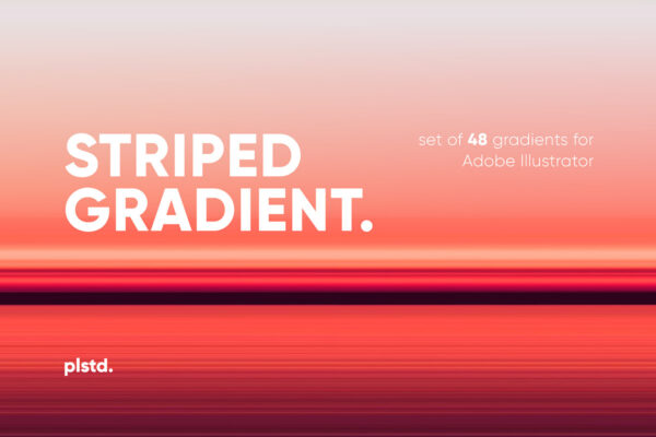 48款抽象艺术渐变弥散光AI矢量PNG背景图片壁纸设计套装Striped Gradients-第9553期-