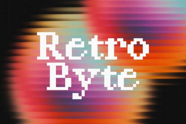 复古现代像素艺术logo徽标标题西文英文字体Retro Byte – Modern Pixel Font